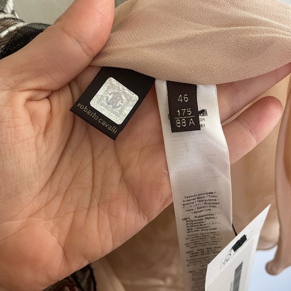 Roberto Cavalli Cream and Black Maxi Skirt fits 4/6 - Picture 12 of 12